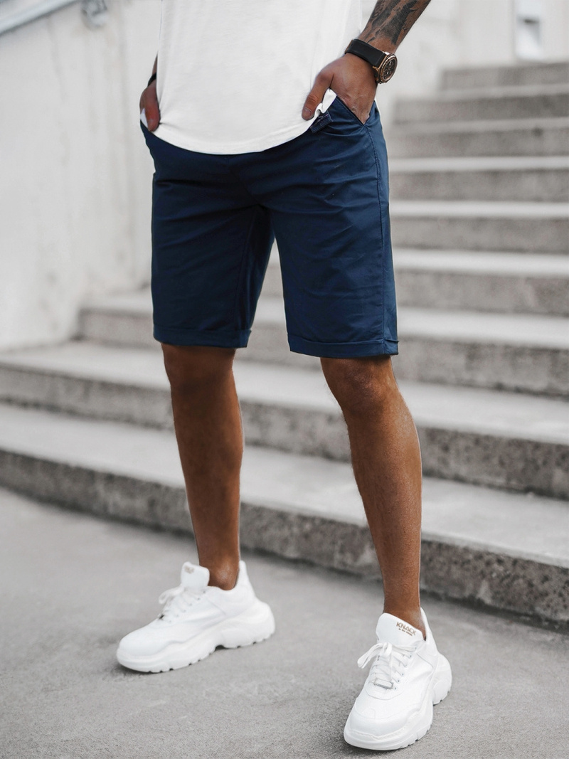 Vīriešu chino šorti tumši zili OZONEE T/XX160085/2