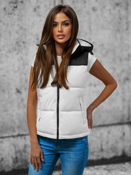 Sieviešu veste balta OZONEE O/L951