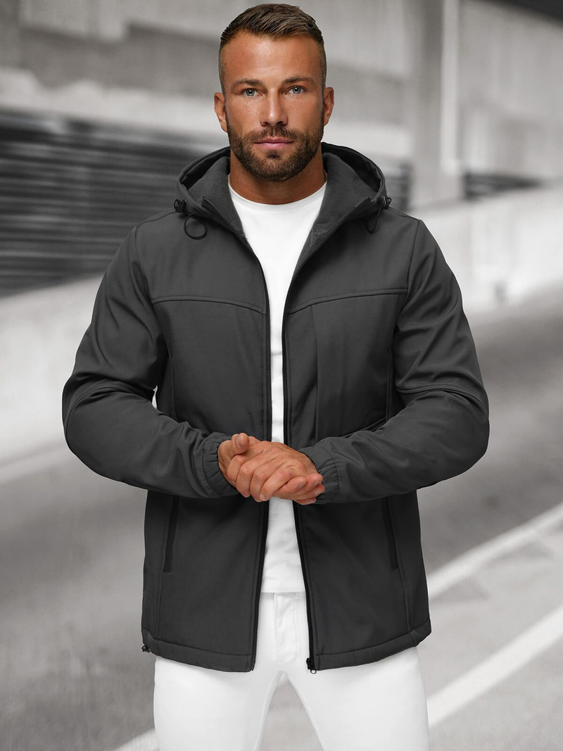Vīriešu softshell jaka grafīta OZONEE JS/27B6523/5
