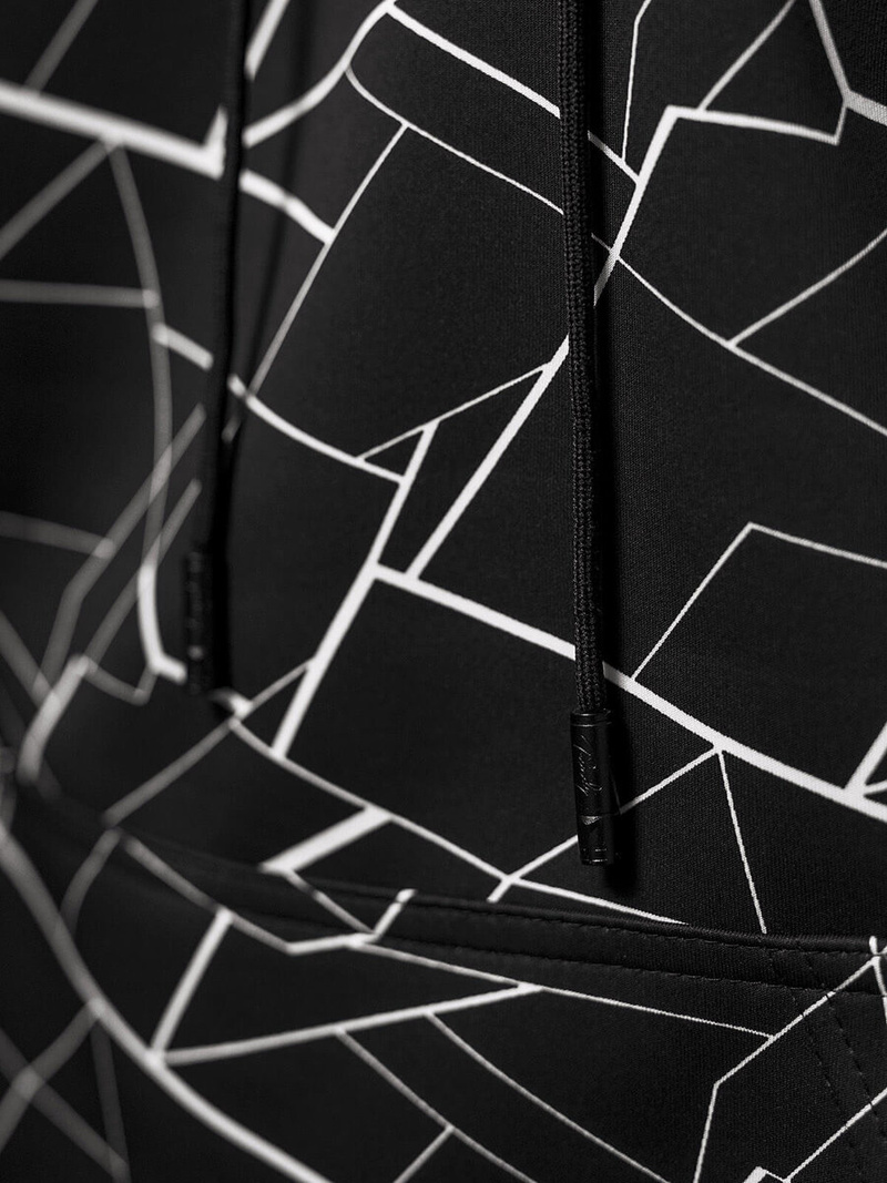 Vīriešu džemperis ar kapuci melns OZONEE JS/8B1235/3