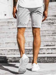 Vīriešu chino šorti pelēki OZONEE DJ/1007