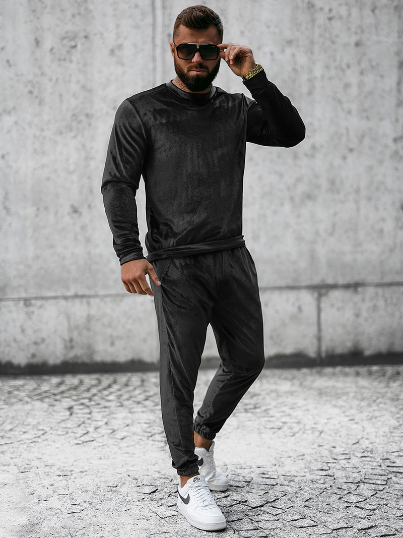 Vīriešu treniņtērps melns OZONEE O/D7516