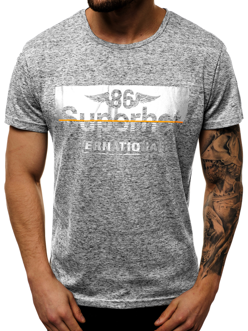 Vīriešu T-krekls grafīta OZONEE JS/KS2056