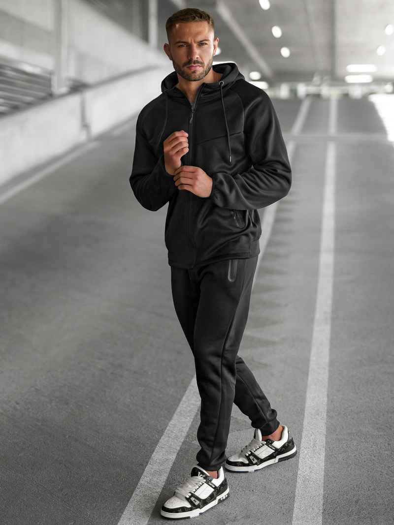 Vīriešu treniņtērps melns OZONEE JS/8C1967/3