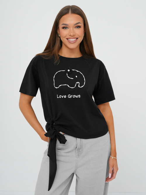 Sieviešu T-krekls Melns OZONEE JS/RJ77247