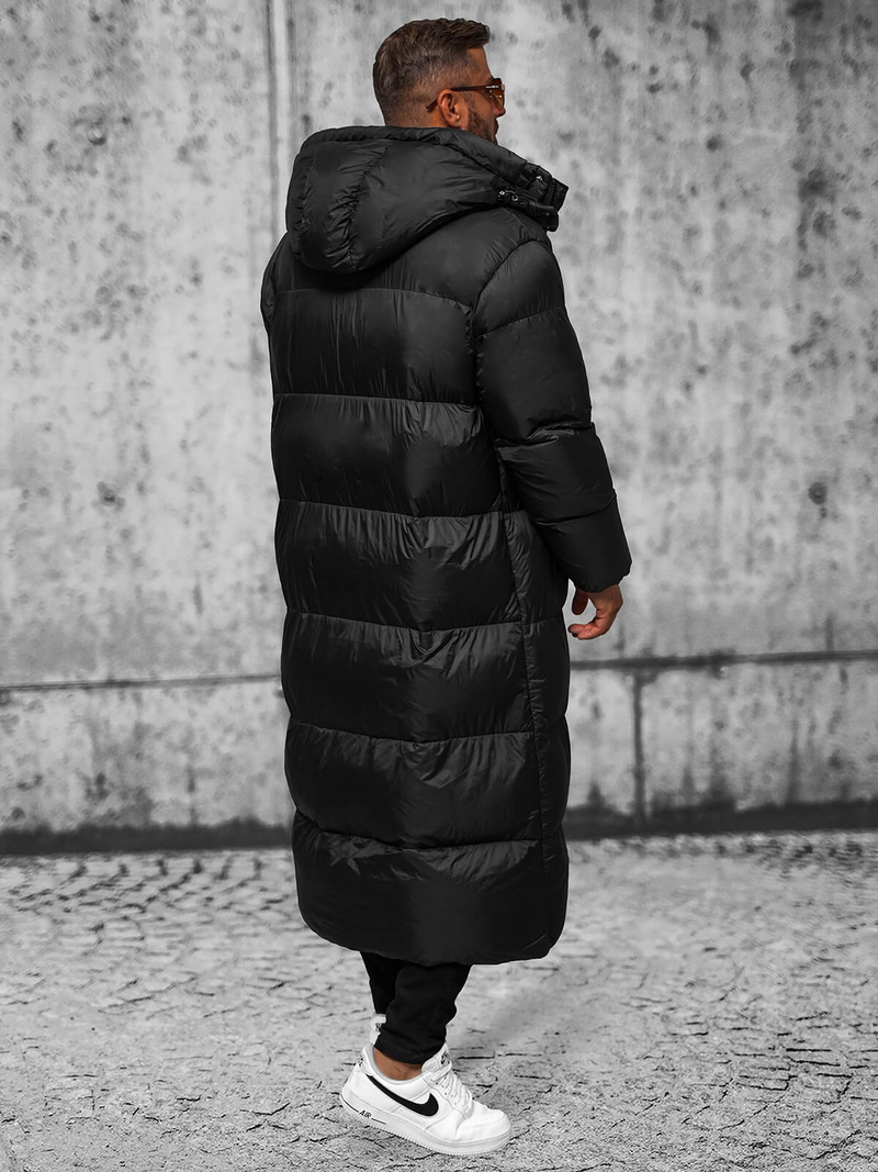 Vīriešu ziemas virsjaka melna OZONEE O/M3202