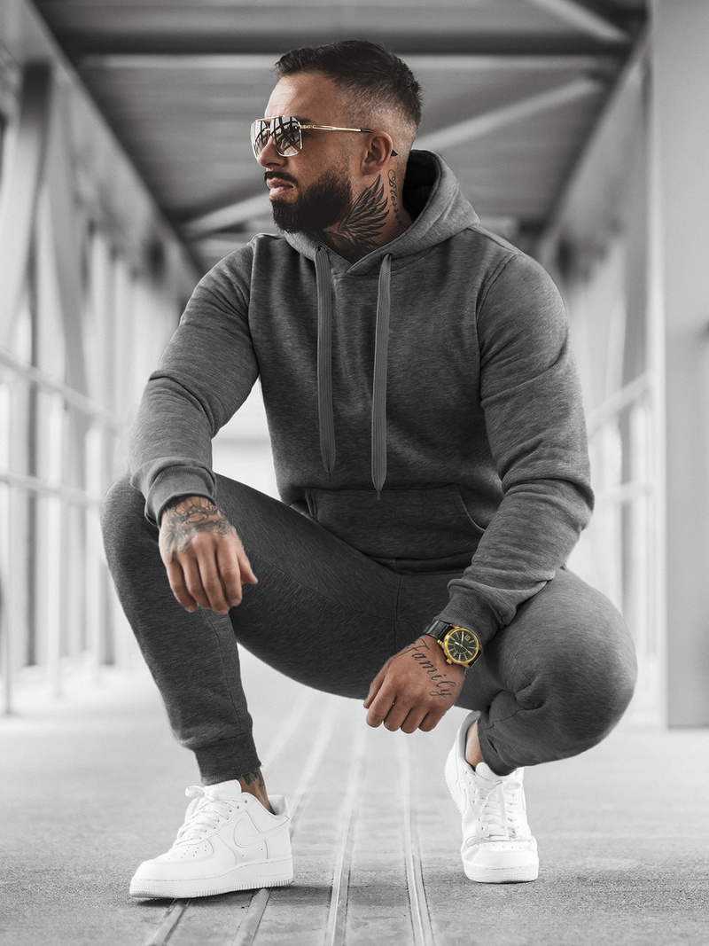 Vīriešu treniņtērps grafīta OZONEE JS/XW2009