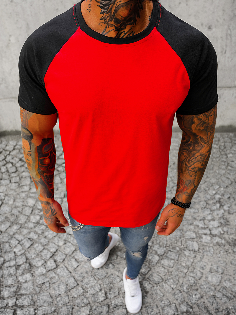 Vīriešu t-krekls sarkani-melns OZONEE JS/8T82/8