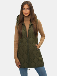 Sieviešu veste haki OZONEE O/H928/13