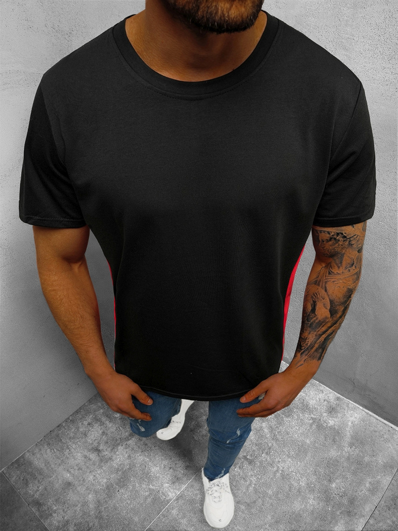 Vīriešu t-krekls debesu melns OZONEE JS/8T92/3