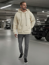 Vīriešu džemperis ar kapuci ecru OZONEE O/G3065