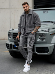 Vīriešu džinsi grafīta OZONEE O/E10017Z