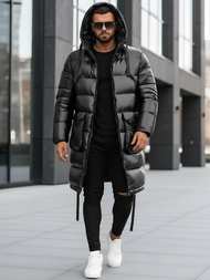 Vīriešu ziemas virsjaka melnā OZONEE O/M3205Z