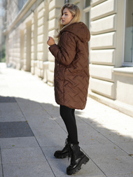 Sieviešu garā ziemas jaka šokolāde OZONEE JS/5M3352/158