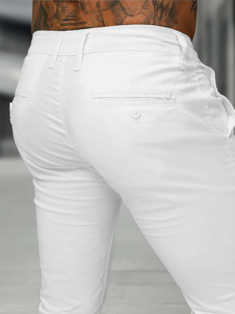 Vīriešu Bikses Baltas OZONEE BL/SK222/2