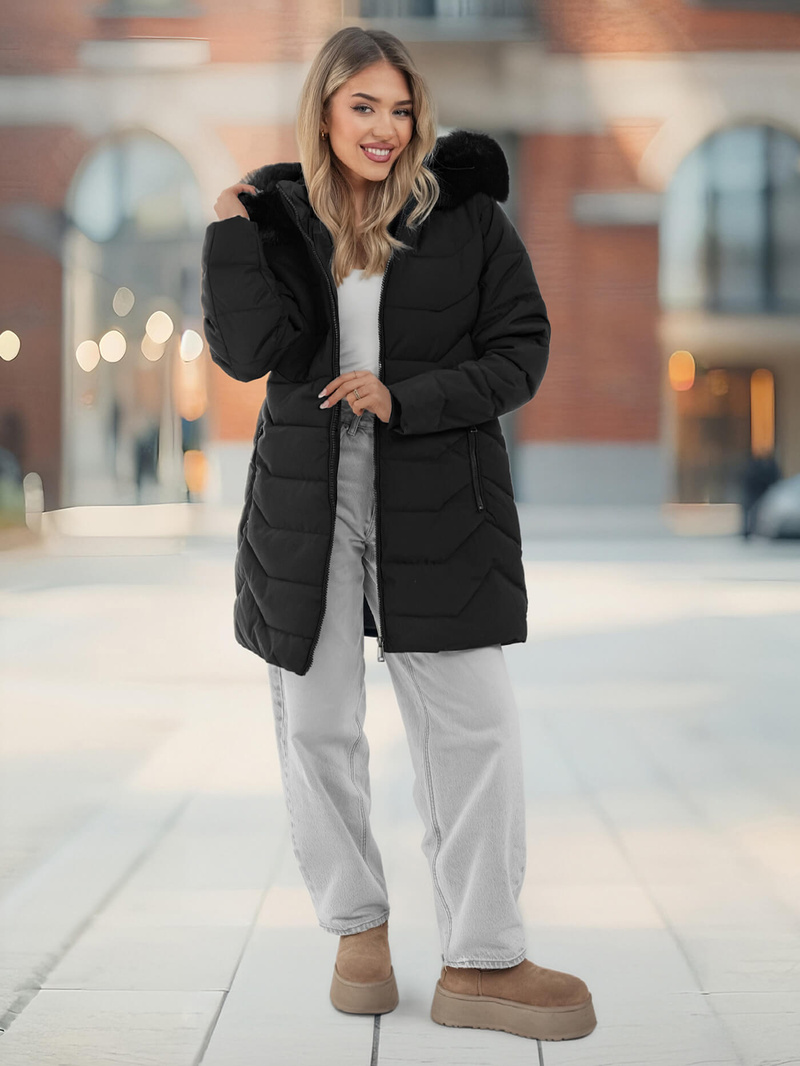 Sieviešu jaka melna OZONEE JS/16M9121/392Z