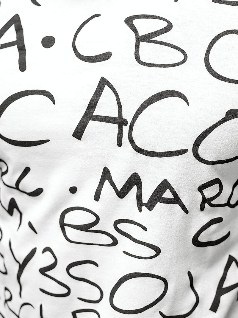 Vīriešu T-krekls Balts OZONEE JS/8T1213/1