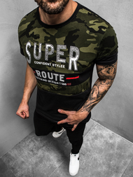 Vīriešu T-krekls zaļš OZONEE JS/SS11103Z