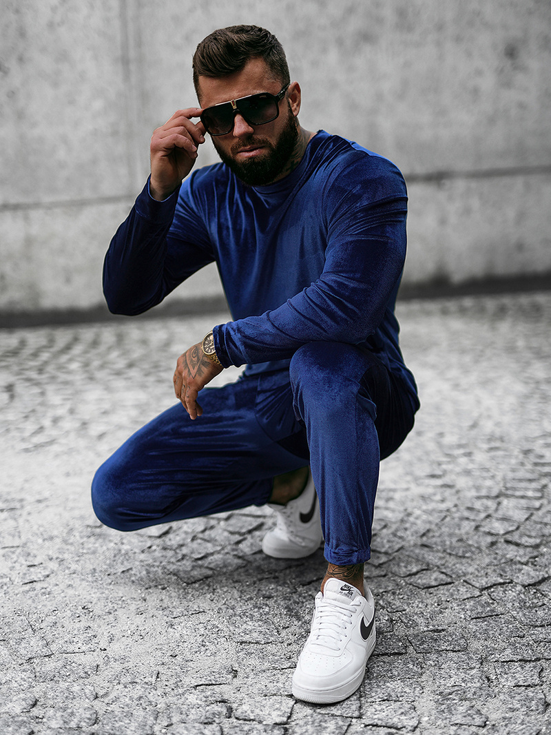 Vīriešu treniņtērps tumši zils OZONEE O/D7516