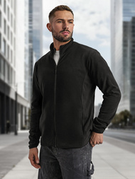 Vīriešu jaka ar rāvējslēdzēju melna OZONEE JS/HH016/3