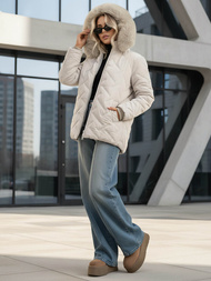 Sieviešu jaka gaiši pelēka OZONEE JS/16M9296/280