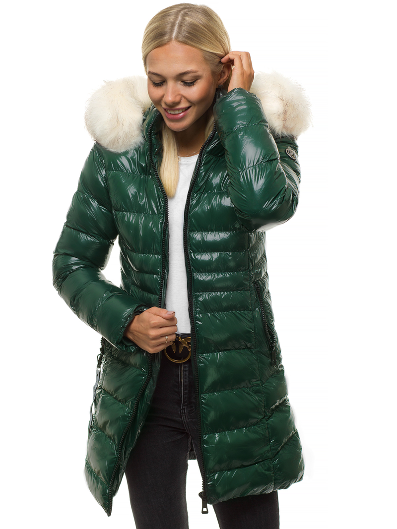 Sieviešu ziemas virsjaka zaļa OZONEE N/6357