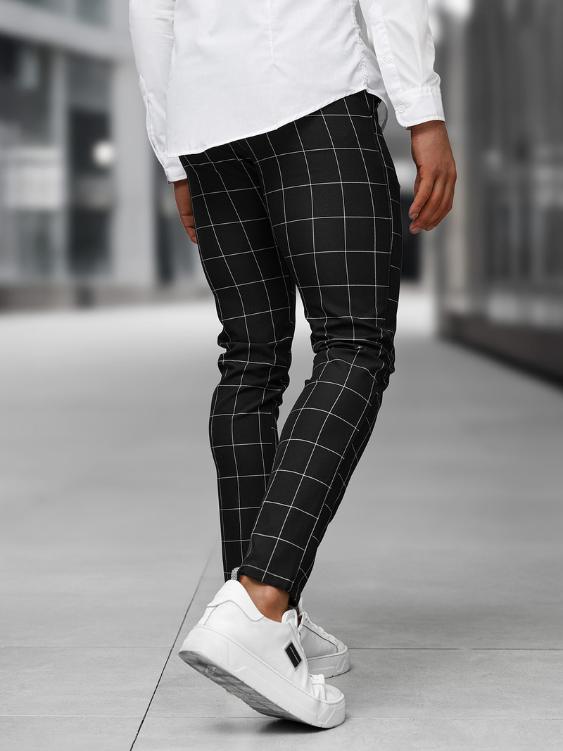 Vīriešu chino bikses melnas OZONEE DJ/5505Z