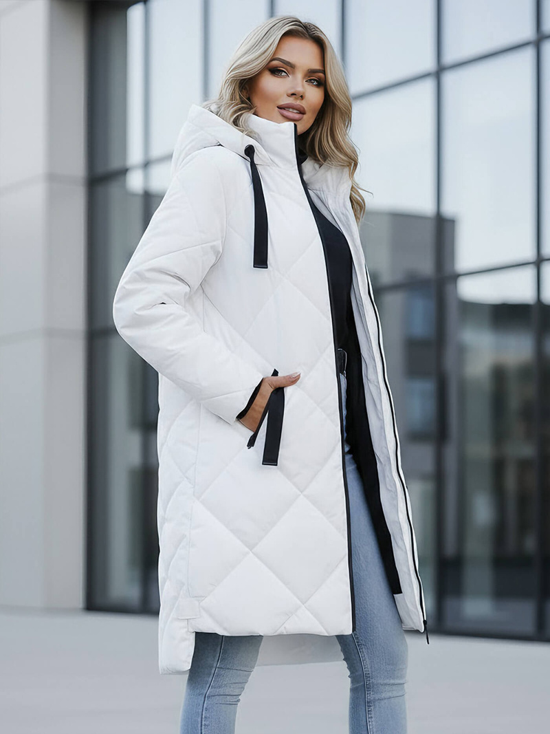 Sieviešu jaka balta OZONEE JS/5M3168/281Z