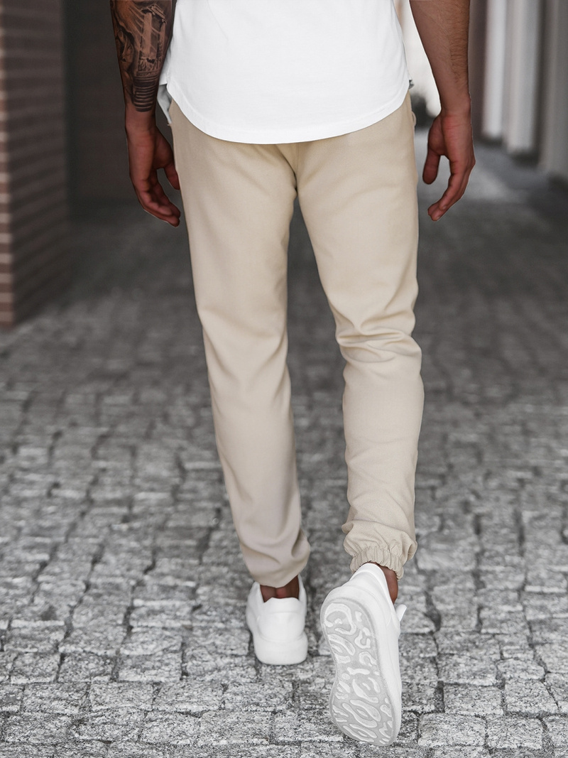 Vīriešu chino jogger bikses smilšu OZONEE DJ/5539Z