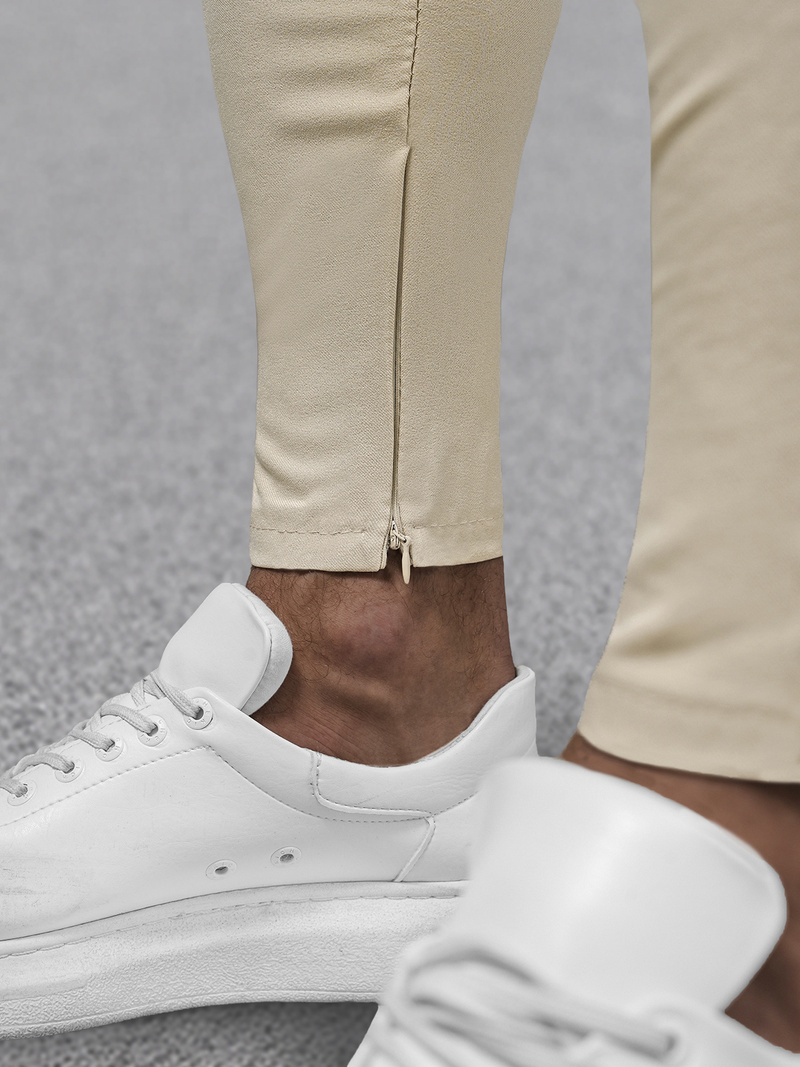 Vīriešu chino bikses smilšu OZONEE DJ/3300