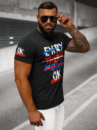 Vīriešu T-krekls Melns OZONEE O/8T1266/3