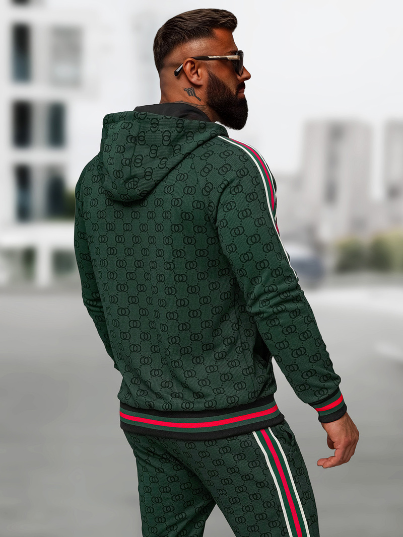 Vīriešu treniņtērps zaļš OZONEE O/FF5111AB