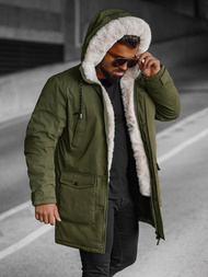 Vīriešu parka zaļa OZONEE JS/5M120/136Z