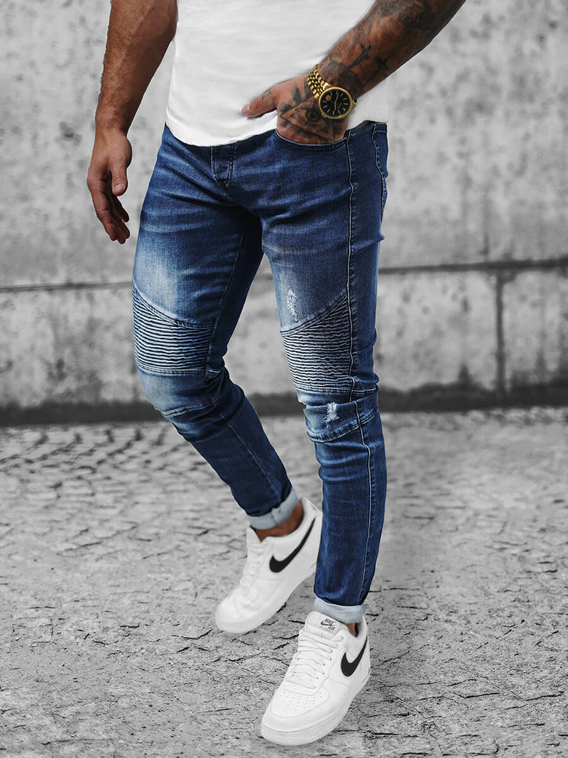 Vīriešu džinsi debesu zili OZONEE NB/MP0028BZ