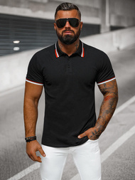 Vīriešu polo krekls melns OZONEE O/DA736