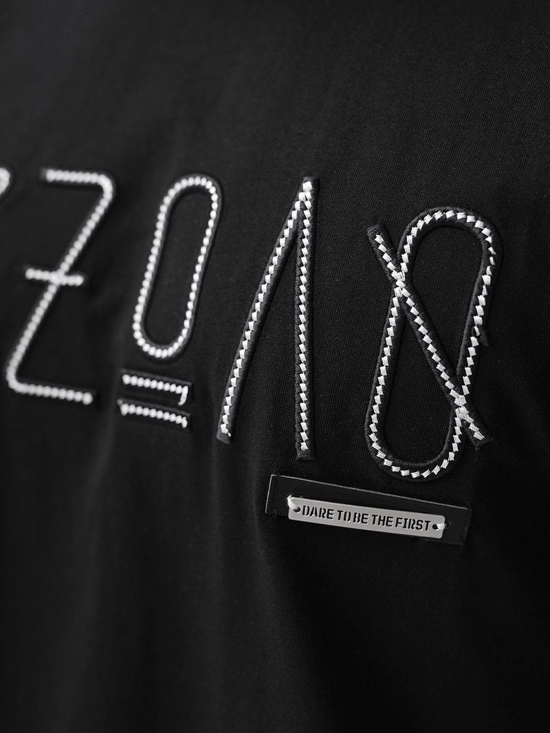 Vīriešu t-krekls melns OZONEE O/QQ1185