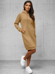 Sieviešu džemperis ar kapuci smilšu OZONEE JS/YS10005/6Z