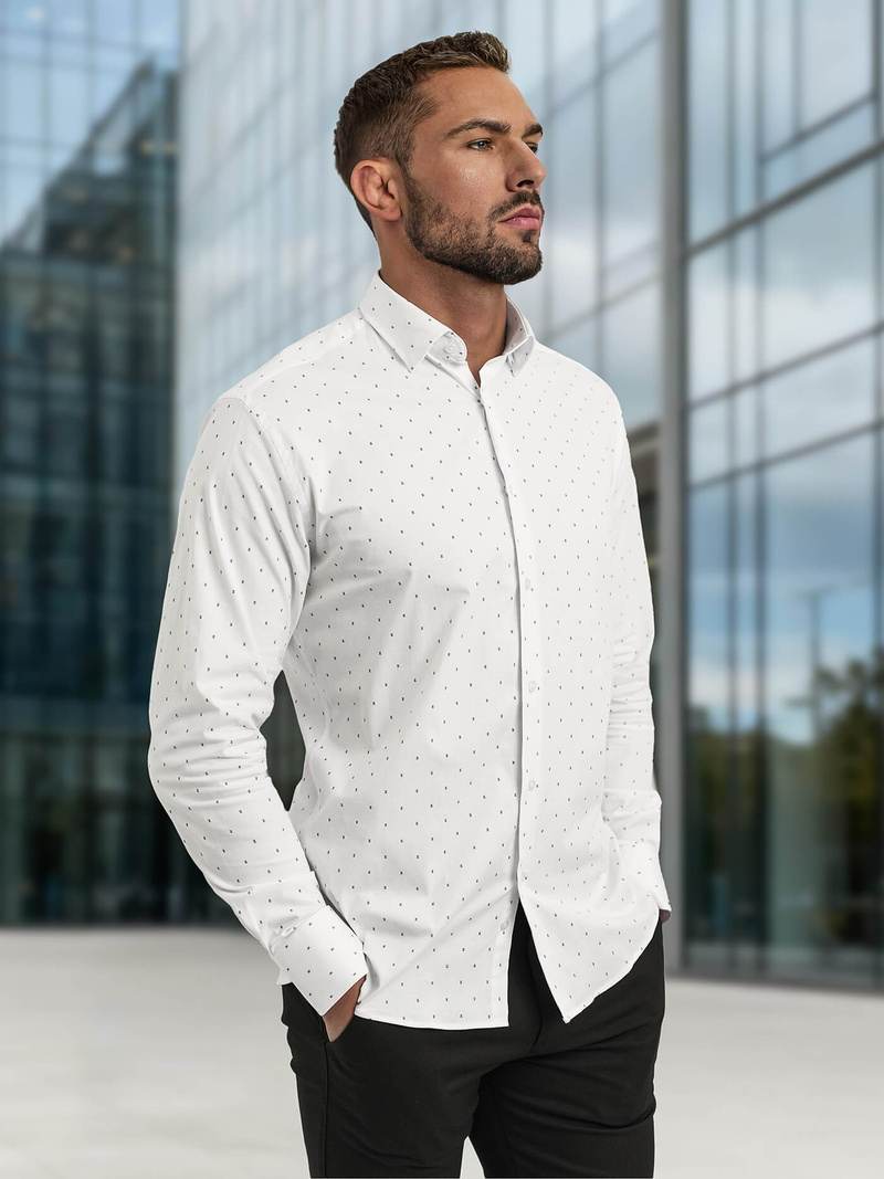 Vīriešu krekls balts OZONEE V/V180