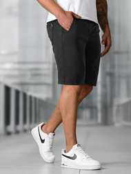 Vīriešu chino šorti melni OZONEE NB/MP0266NZ