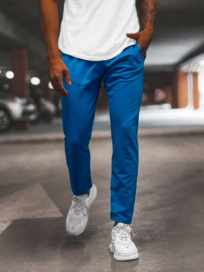 Vīriešu sporta bikses debesu zili B/18203022Z