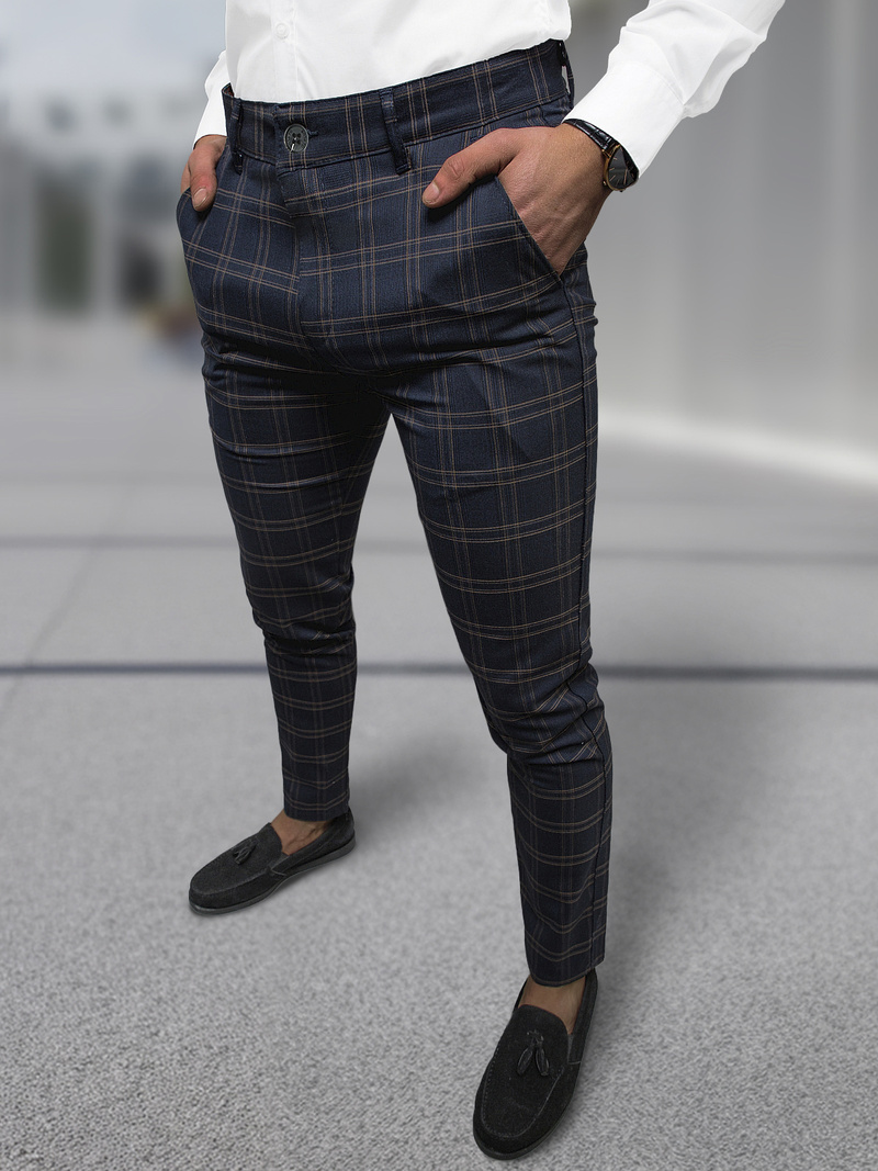 Vīriešu chino bikses tumši zilas OZONEE DJ/5632