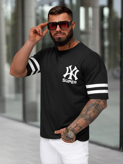 Vīriešu T-krekls Melns OZONEE JS/8B1372/3