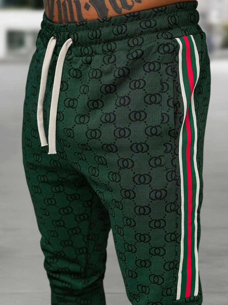 Vīriešu treniņtērps zaļš OZONEE O/FF5111AB