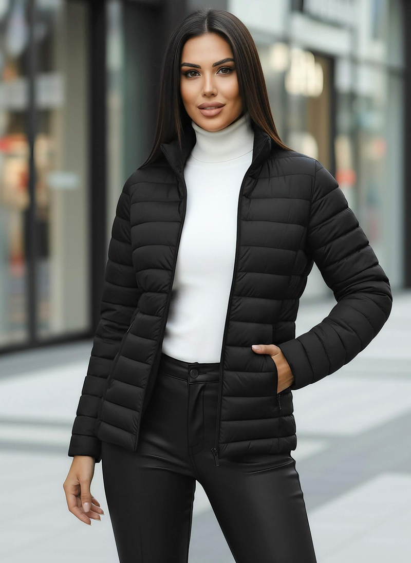 Sieviešu jaka melna OZONEE JS/16M9109/392Z