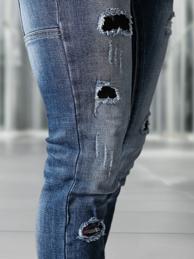 Vīriešu džinsi debesu zili OZONEE NB/MP0050BZ