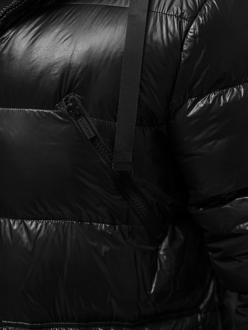 Vīriešu ziemas virsjaka melnā OZONEE O/M3205Z