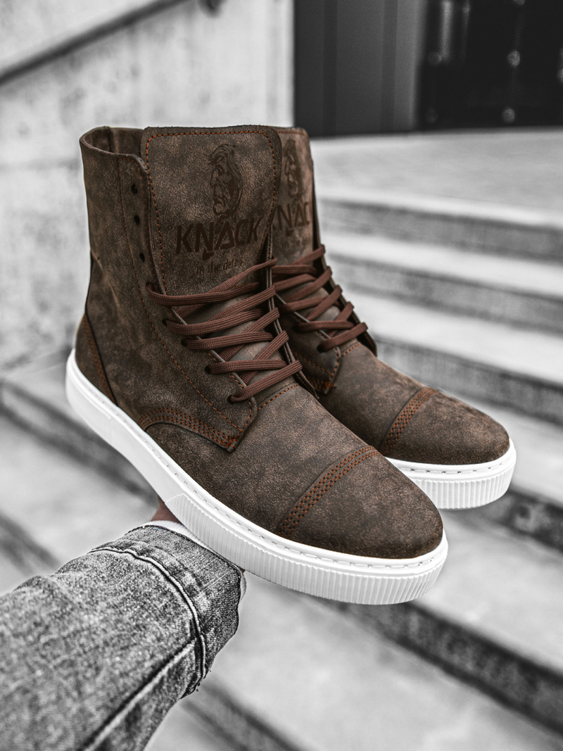 Sneakers augsti brūna OZONEE KN/022