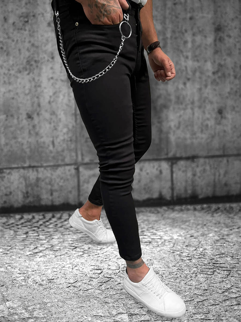 Vīriešu džinsi melni OZONEE O/241SP