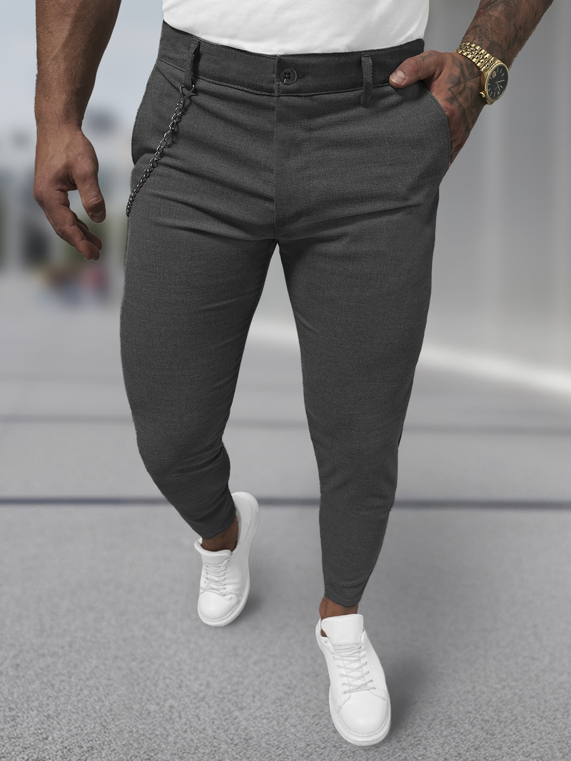 Vīriešu chino bikses grafīta OZONEE DJ/3300