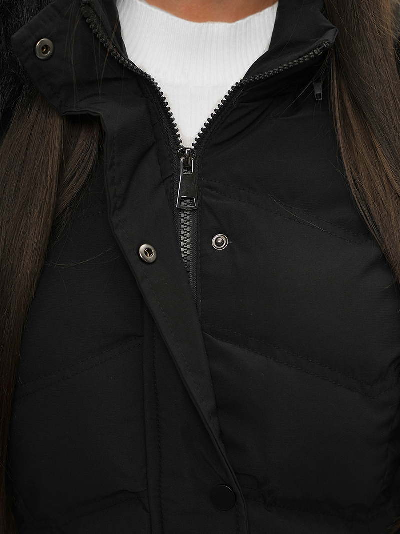 Sieviešu ziemas jaka melna OZONEE JS/M9057/392